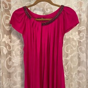 EUC unique Cable & Gauge top. Pink, SZ PL